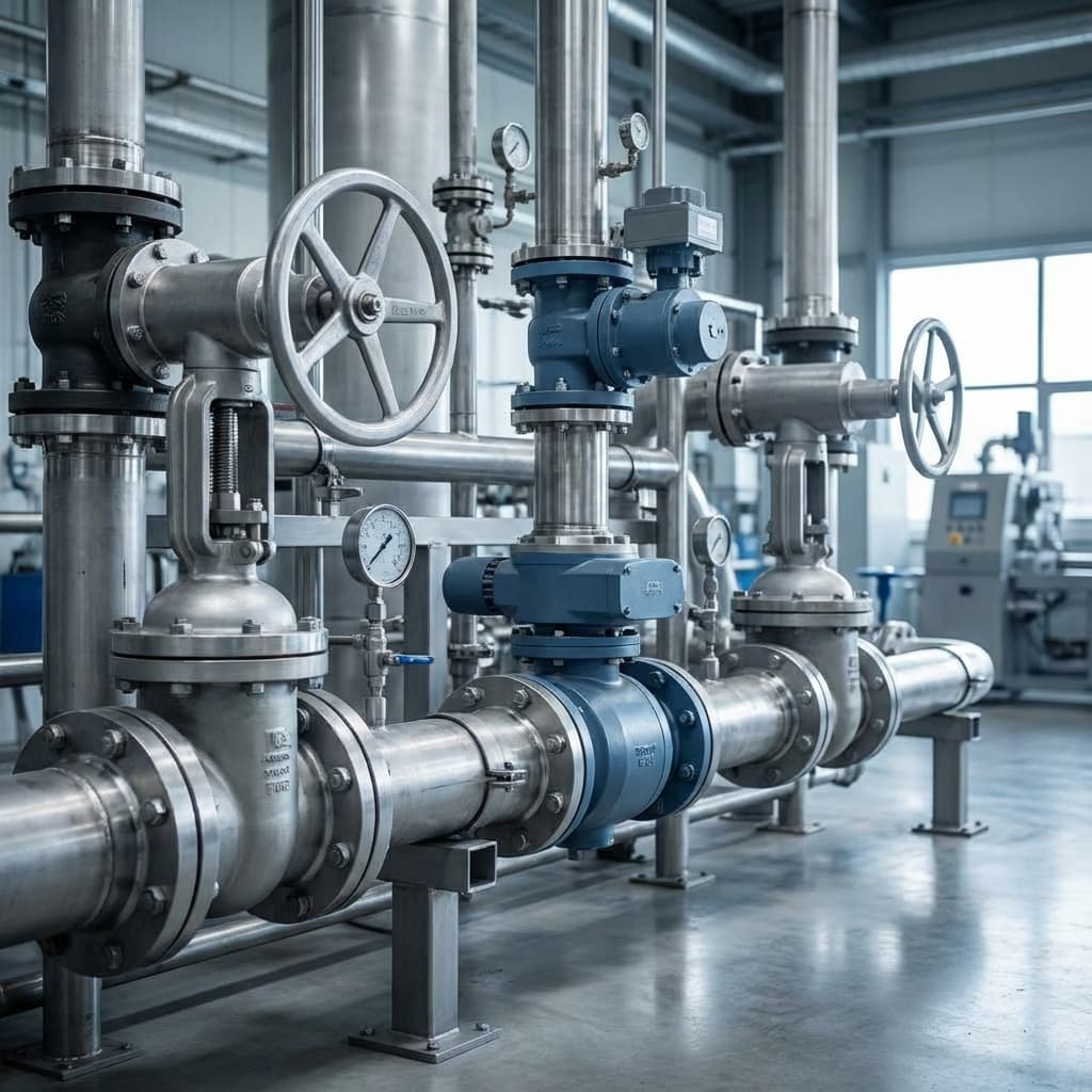 Industrial Pipeline and Valve System